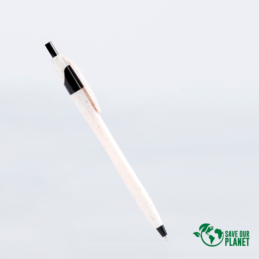 Bolígrafo De Fibra De Trigo "ELEMENT" Con Tinta Azul -[B68]d