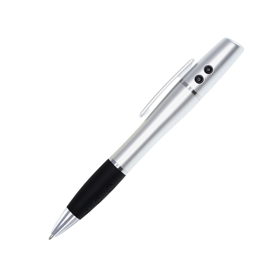 Bolígrafo Plástico Con Led Y Puntero Láser -[L150]d