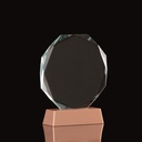 Trofeo Galvano De Cristal "RUNE" Con Base Encobrizada. -[A98]d