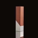Bloque Trofeo De Acero Y Madera "LUKAS" -[A92]d