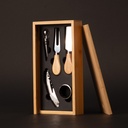 Set Wine & Cheese "FUTRONO" De Bamboo -[B89]d