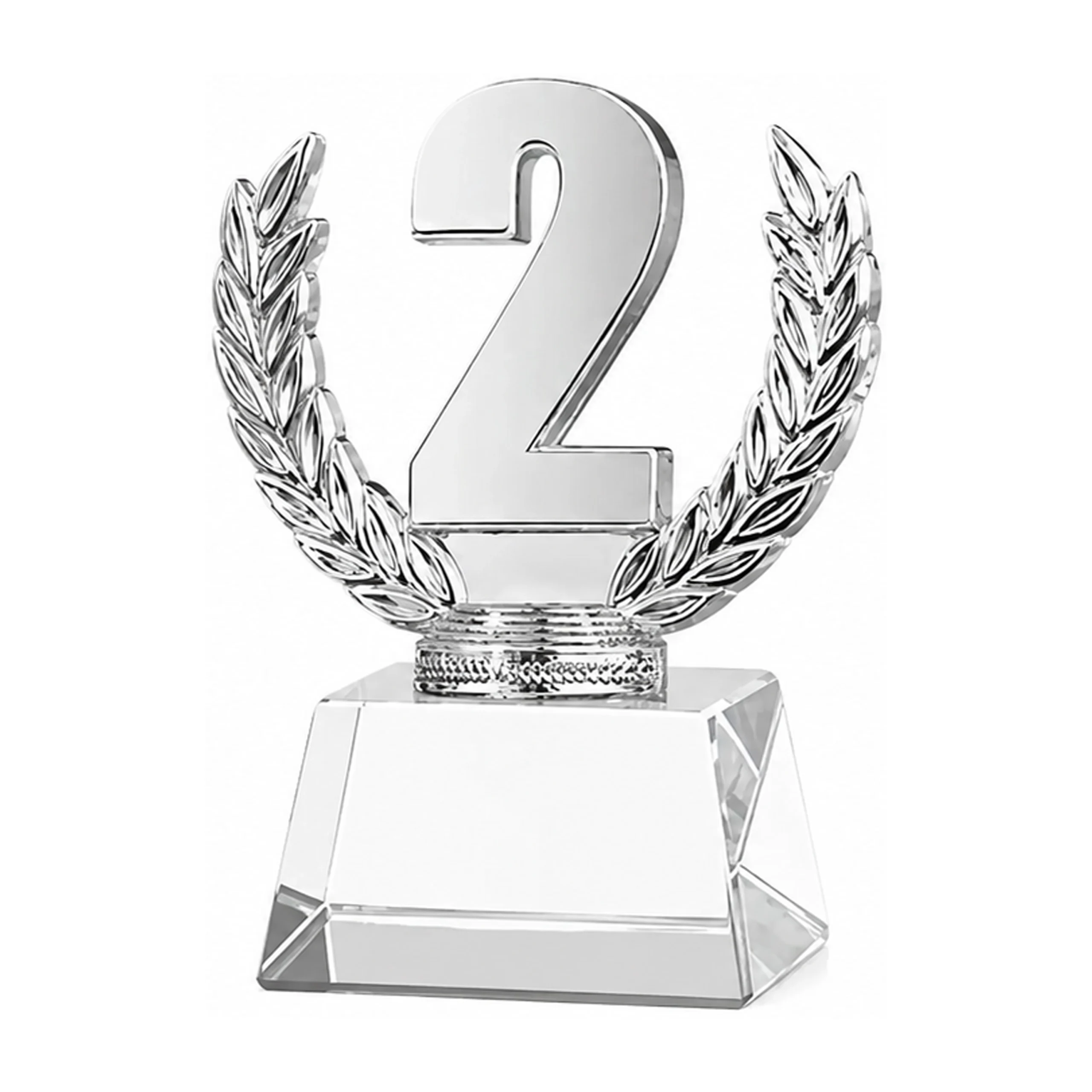 Trofeo Resina/Cristal CT07 Plateado -[591039401]b