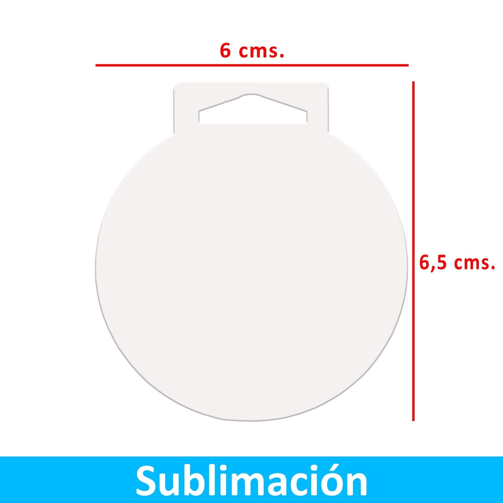 Medalla Acrílico Sublimable Md 151 Blanco -[591074101]b