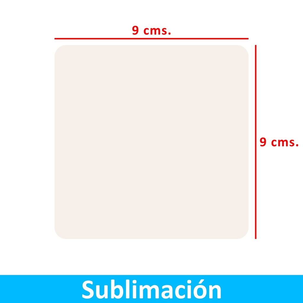Posavasos Acrílico Cuadrado Sublimable PO10 Blanco -[591074120]b