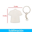 Llavero Acrílico Sublimable Camiseta NI20 Blanco -[591074140]b