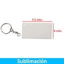 Llavero Acrílico Sublimable Rectangular NI25 Blanco -[591074141]b