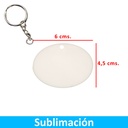 Llavero Acrílico Sublimable Ovalado NI30 Blanco -[591074142]b