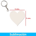 Llavero Acrílico Sublimable Corazón NI35 Blanco -[591074143]b