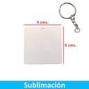 Llavero Acrílico Sublimable Cuadrado NI40 Blanco -[591074144]b