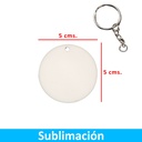 Llavero Acrílico Sublimable Redondo NI45 Blanco -[591074145]b