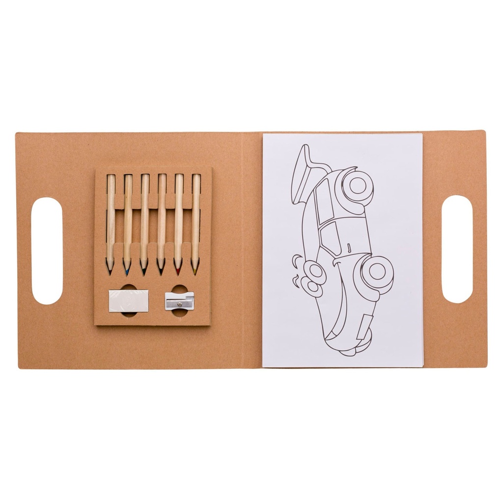 Bolígrafo Lápices De Colores Con Láminas Para Colorear Set N201 -[601060781]b