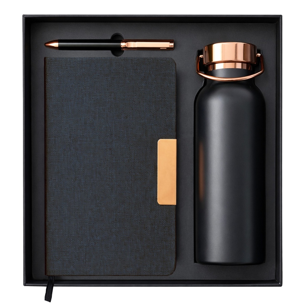 Set Botella Acero Inoxidable Térmica + Bolígrafo + Libreta M94 -[601063383]b