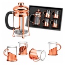 Set De Cafetera Francesa Y Tazas Encobrizado M96 -[601063388]b