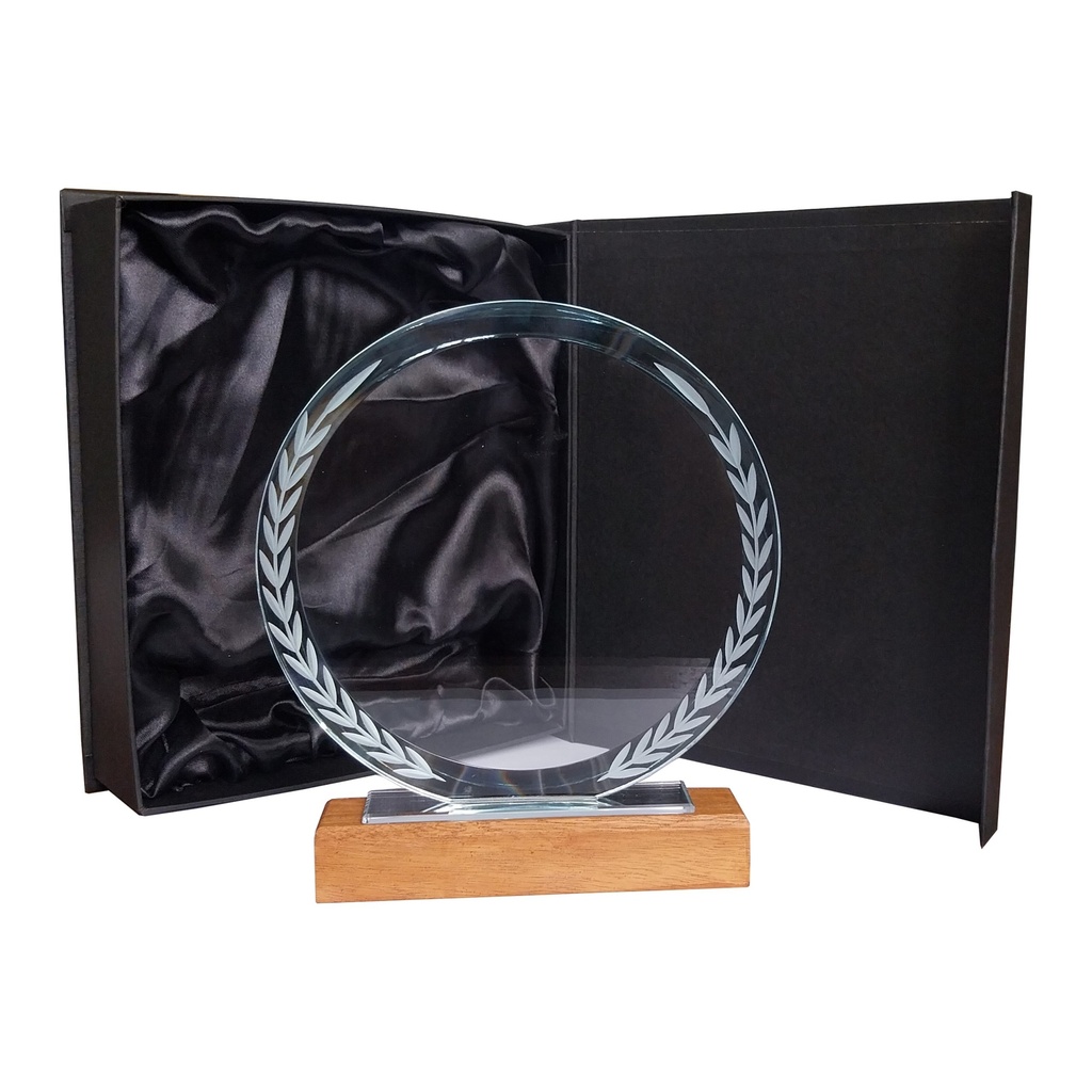 Galvano Cristal Base De Madera Blas 29 -[CRISTALBLAS29]b