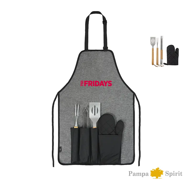 Set Bbq Delantal Grill -[99030777425]a
