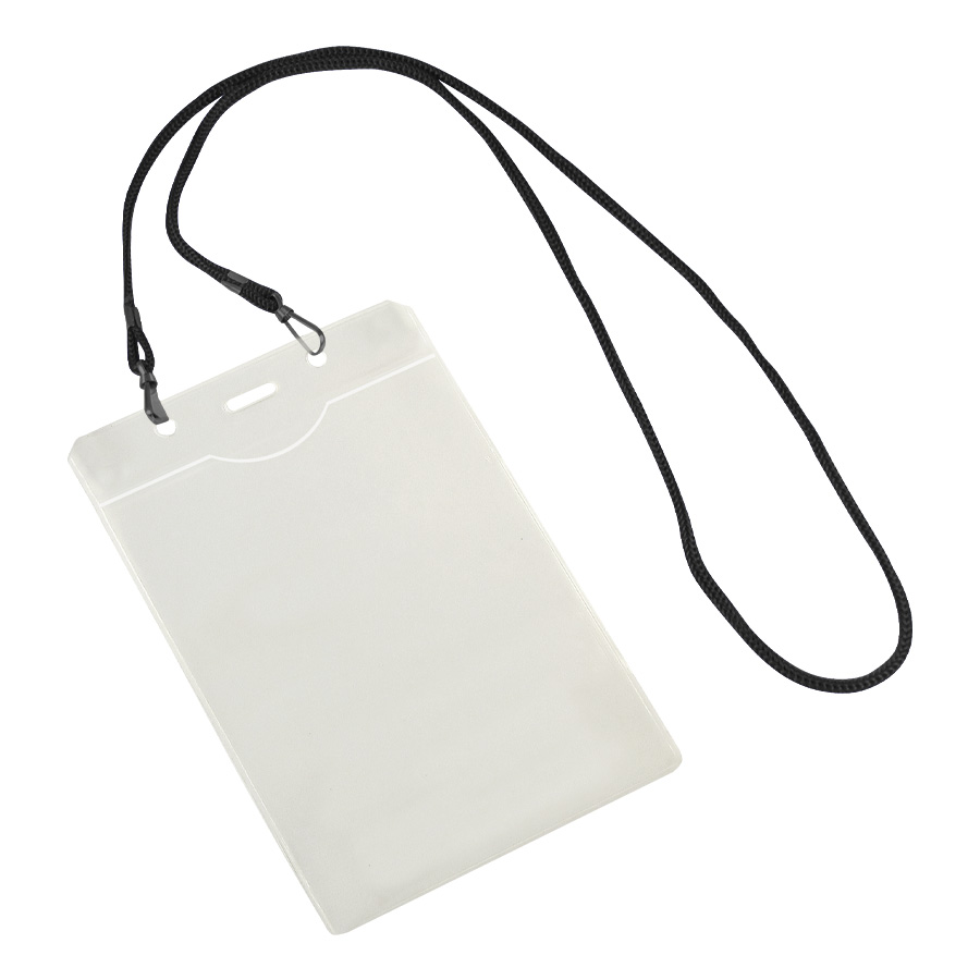 Porta-Credencial Con Colgador Negro | Tara Publicidad