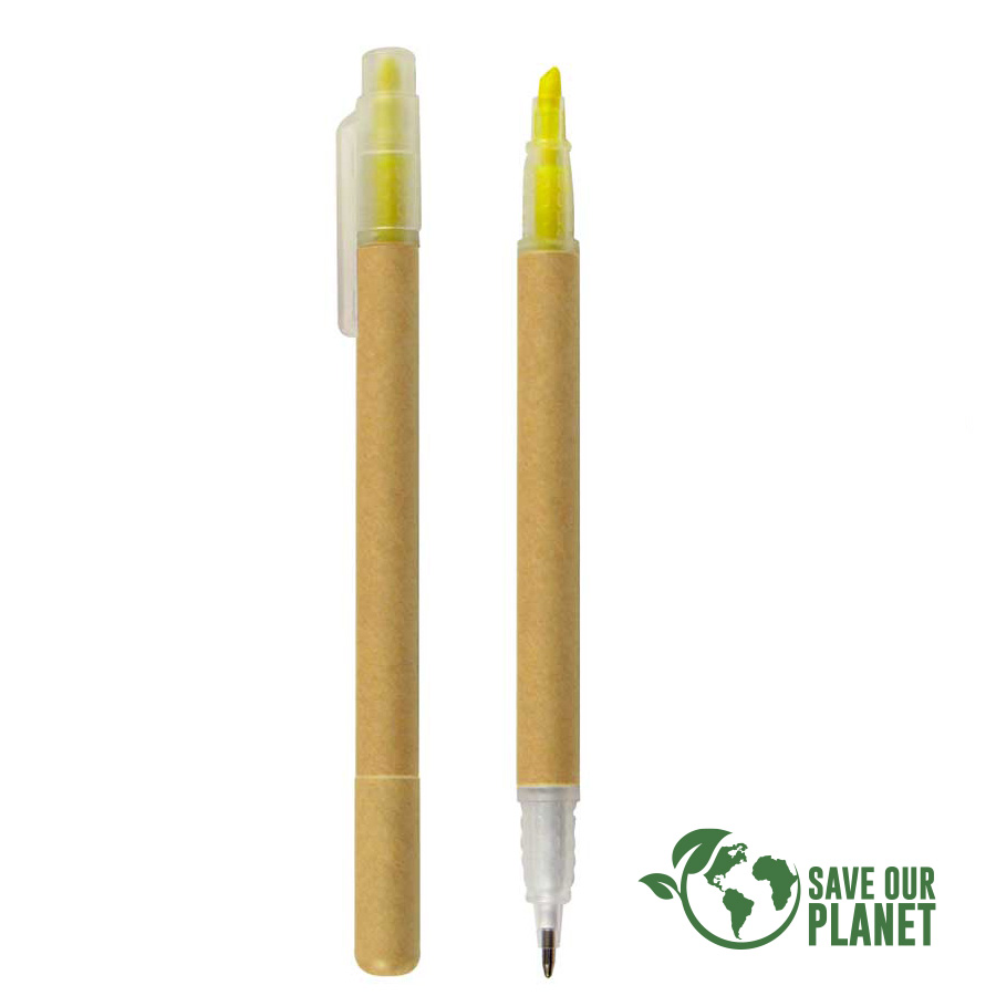 Bolígrafo/Destacador Ecológico | Ecológico | Tara Publicidad