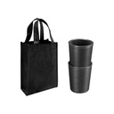 Set De 2 Cachos De PU Negro -[J11]d