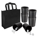 Set De 6 Cachos De PU Negro -[J66]d