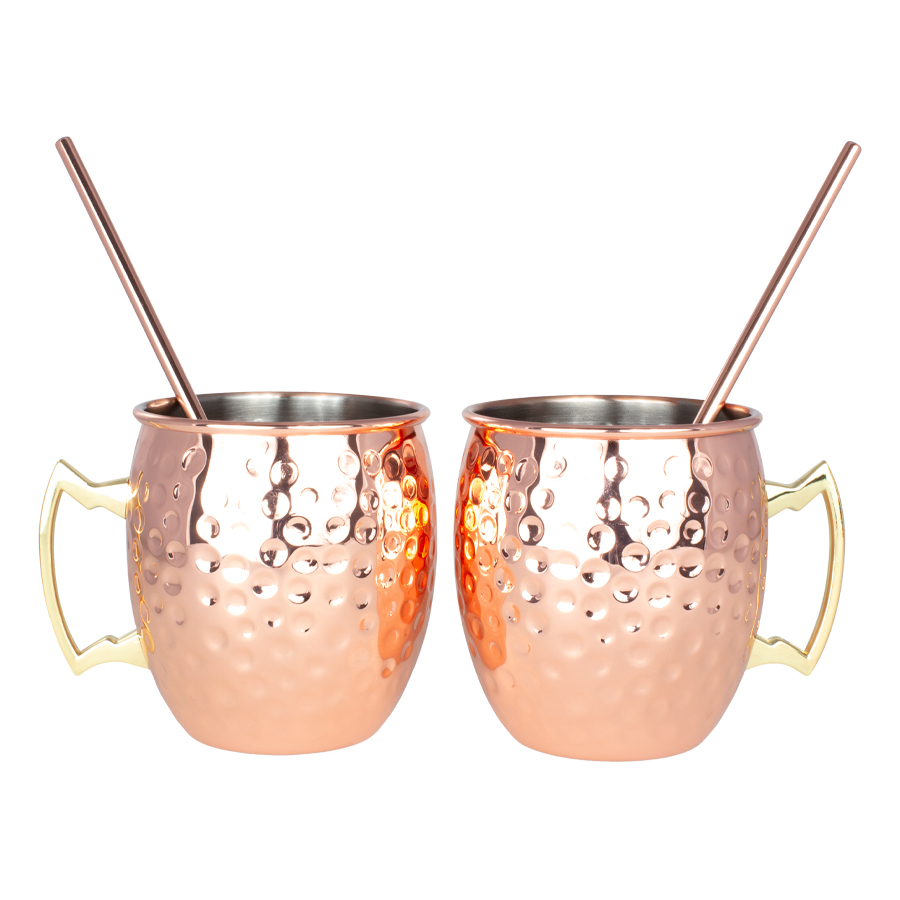 Bar: Set "Moscow Mule" Encobrizado 500CC. C/U | Tara Publicidad