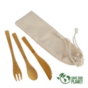 Set De 3 Cubiertos De Bamboo -[E125]d