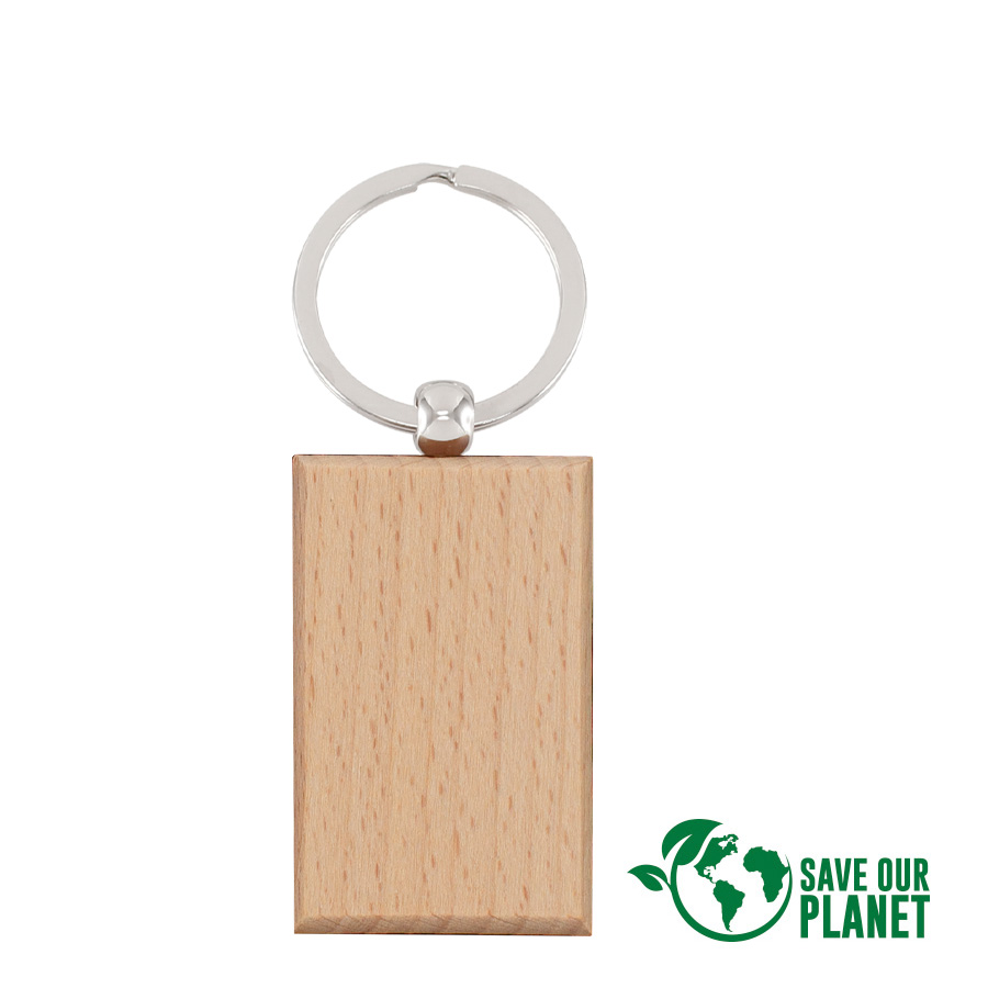Llavero Rectangular De Madera | Tara Publicidad