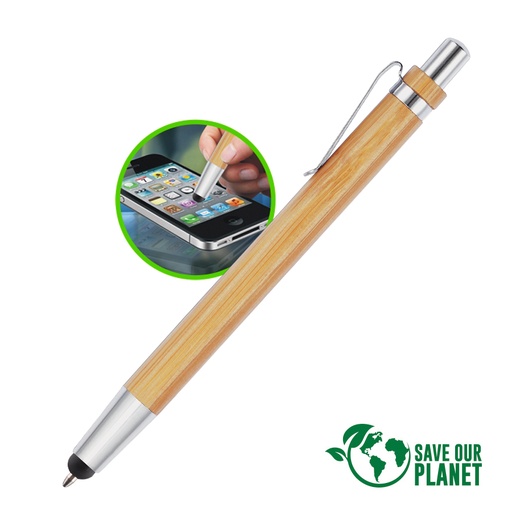 [B44-00] Bolígrafo De Bamboo -[B44]d