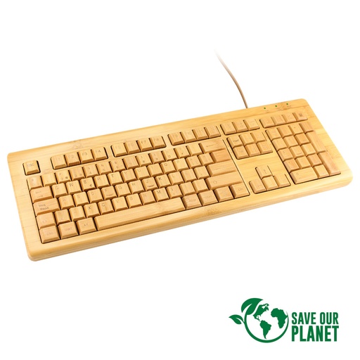 [B51-11] Teclado De Bamboo -[B51]d
