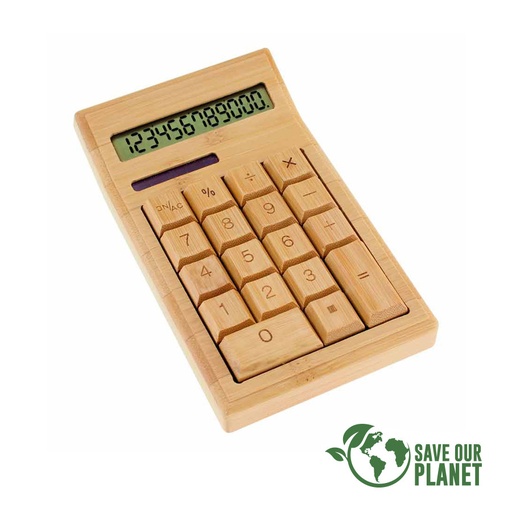 [B55-11] Calculadora De Bamboo -[B55]d