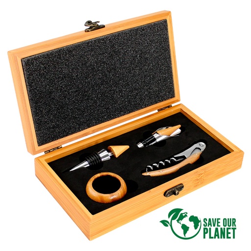 [B71-11] Set De Vino De Bamboo -[B71]d