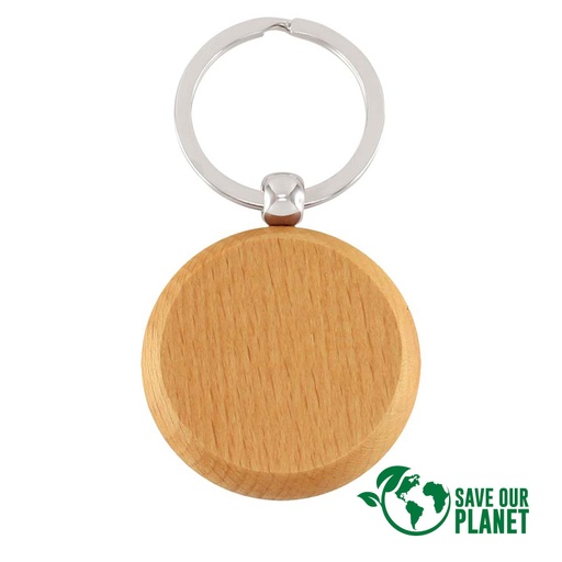 [K27-12] Llavero Redondo De Madera -[K27]d