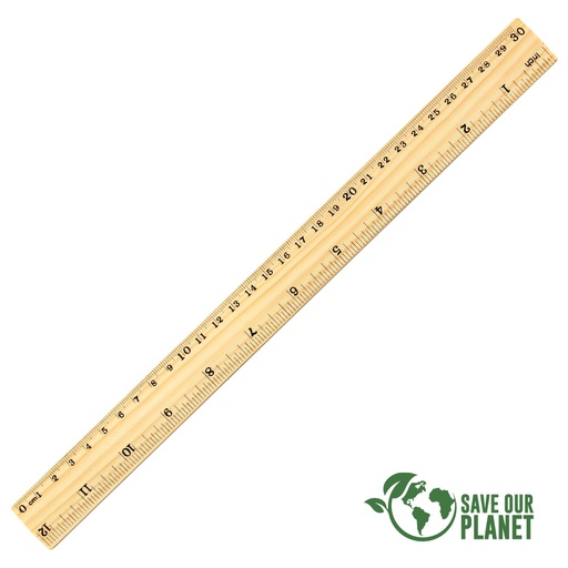 [N65-11] Regla De Madera 30  cm -[N65]d