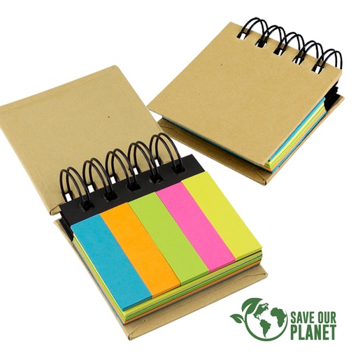 [N68-11] Sticky Set Ecológico Con Tapa Dura -[N68]d