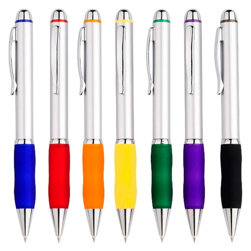 [L45] Bolígrafo Plástico Qasar Silver -[L45]d