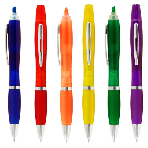[L35] Bolígrafo Con Destacador Wind Color -[L35]d