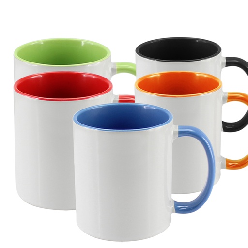 [Y1] Tazón Cerámico Bicolor 350  ccPara Sublimación -[Y1]d