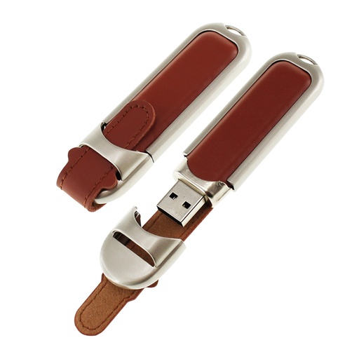 [C38-00] USB Pendrive 4GB De Metal Y Cuero -[C38]d