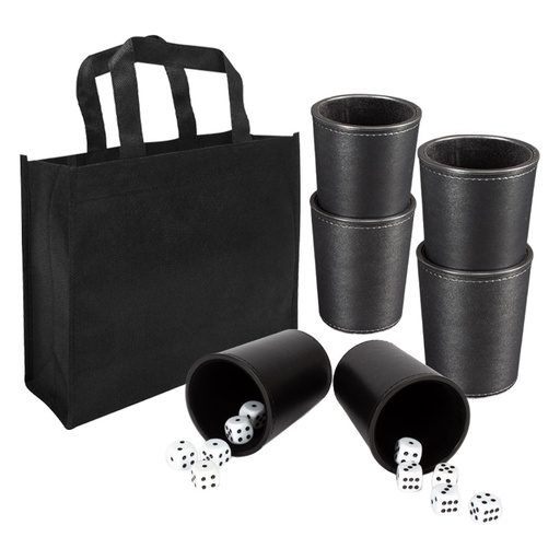 [J66] Set De 6 Cachos De PU Negro -[J66]d