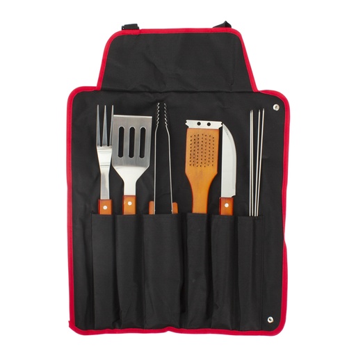 [H5-08] Delantal Bbq Con 9 Herramientas -[H5]d