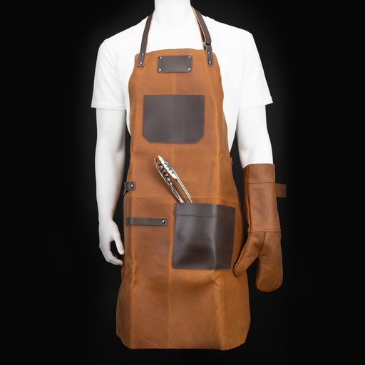 [H73-49] Set Asador De Cuero De Búfalo -[H73]d
