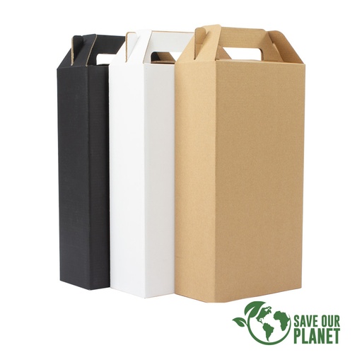 [F27] Caja Autoarmable Con Asas, Para 2 Botellas De Vino -[F27]d