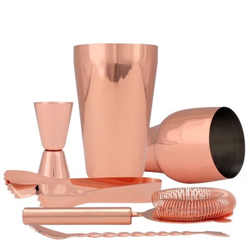 [M66-44] Set De Cóctel Metálico Encobrizado -[M66]d