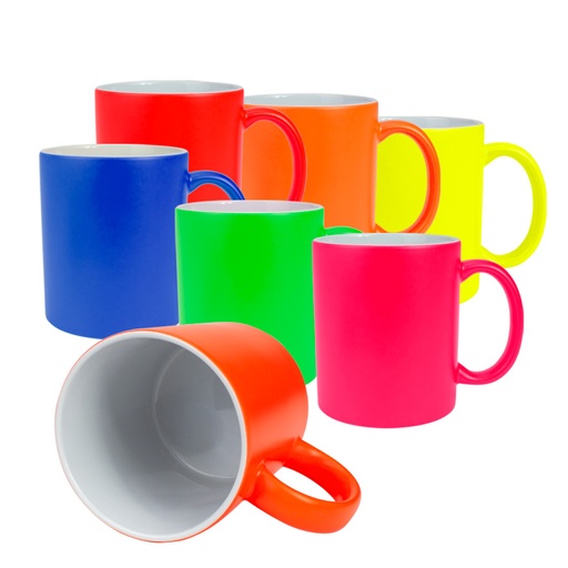 [X8] Tazón Cerámico 330  ccFluorescente Sublimación -[X8]d