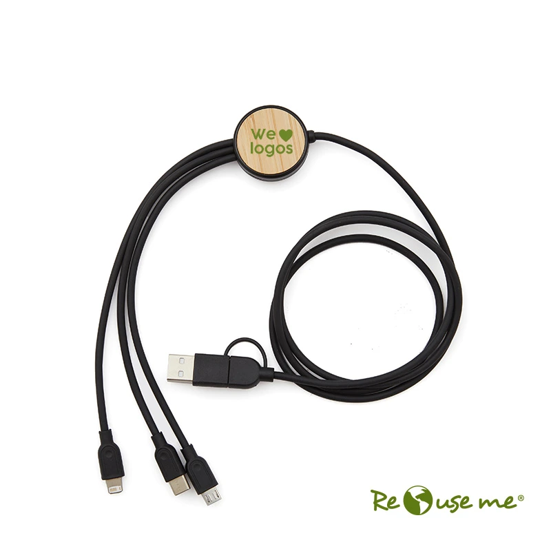 [99030777118062000000] Cable 3-en-1 Bamboo -[SKU306]a