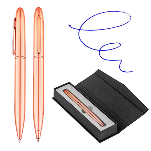 [601060186] Bolígrafo Metálico Encobrizado con estuche -[L25+B]b