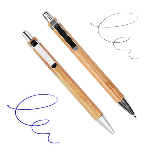 [601060007] Set Portaminas y Bolígrafo Bamboo -[B92]b