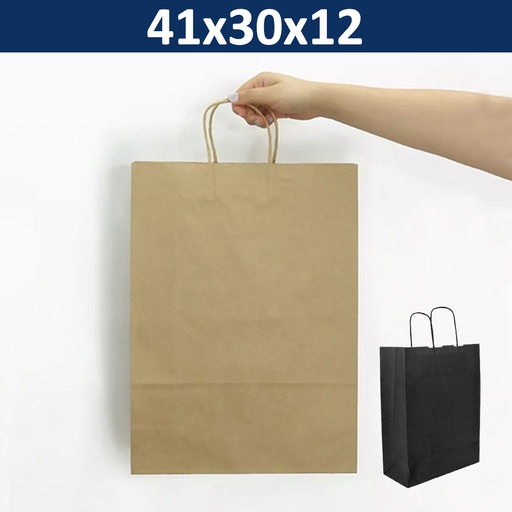 [41x30x12] Bolsa Papel Kraft 41x30x12