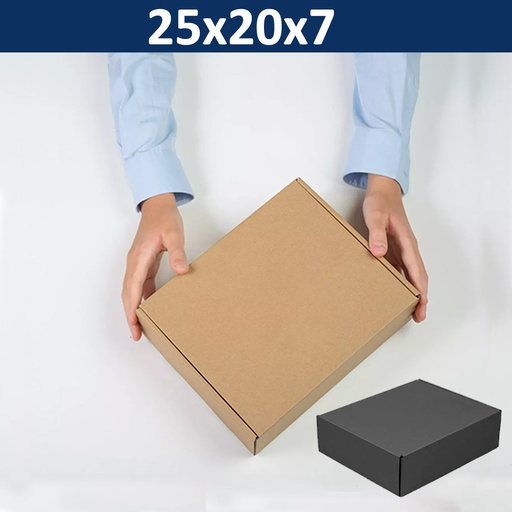 [25x20x7] Caja Cartón Autoarmable Microcorrugado 25x20x7
