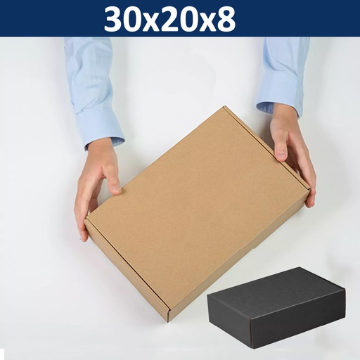 [30x20x8] Caja Cartón Autoarmable Microcorrugado 30x20x8