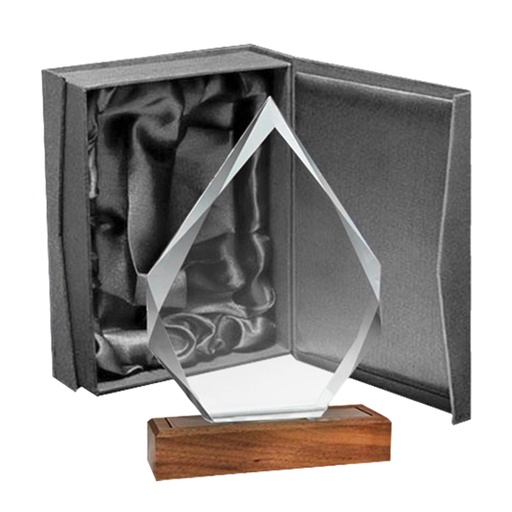 [BLAS54] Galvano Cristal con Base de Madera BLAS 54